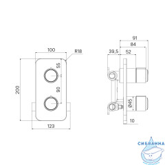 Встраиваемый смеситель для ванны Iddis Slide SLIBLBTi67 (черный матовый)