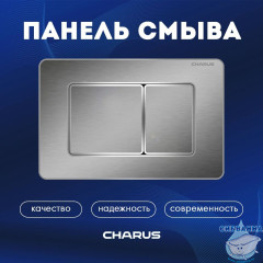 Кнопка смыва Charus Robusto FP.310.BSS.05 матовая сталь