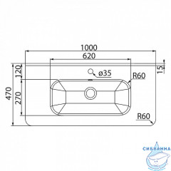 Мебельная раковина Iddis 100 см 0101000i28