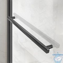 Душевое ограждение Vincea Слим Софт 150x100 профиль вороненая сталь, стекло прозрачное VSR-1SS1015CLGM