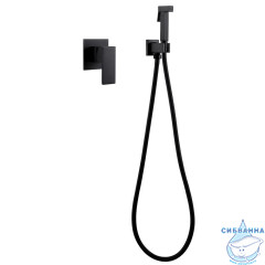 Встраиваемый смеситель с гигиеническим душем ABBER Daheim AF8225B (черный матовый)