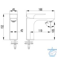 Смеситель для раковины Azario Asher AZ-VNN168311C (хром)