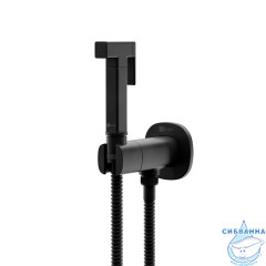 Встраиваемый смеситель с гигиеническим душем Lemark Solo LM7172BL (черный матовый)