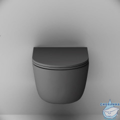 Унитаз подвесной безободковый Damixa Sirius с сиденьем Soft Close (микролифт) DX86C1700MBSC