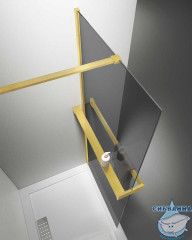 Walk-in Vincea Walk In HR 100 профиль брашированное золото, стекло тонированное VSW-4HR100CGG