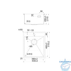 Кухонная мойка Iddis Haze 43 HAZ43S0i77 сатин