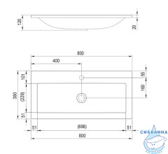 Мебельная раковина Ravak Clear 80 XJJ01180000