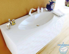 Тумба Aqwella Clarberg Dune 100 белый глянец с раковиной Elegance 100