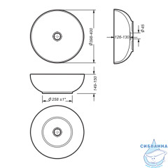 Раковина на столешницу 40 см Sanita Luxe Art Slim ART40SLWB01S