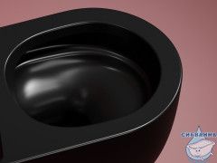 Унитаз подвесной безободковый Ceramicanova Modena  Rimless CN6063MB с сиденьем быстросъемным Soft Close (микролифт)