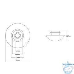 Накладка на слив для раковины ABBER AC0014MMG золото матовое, керамика