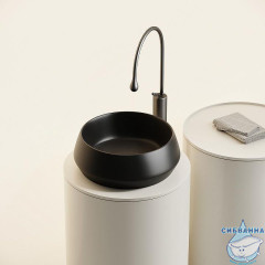  Раковина на столешницу 40 см Ceramicanova Maya CN12004MB (черный матовый)