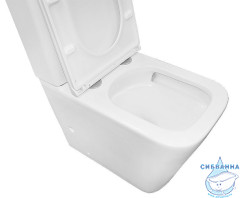 Унитаз напольный со смывом торнадо Azario Quadro с бачком и сиденьем Soft Close (микролифт) AZ-2175 UQ1