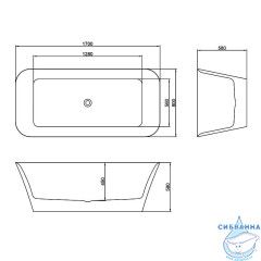 Акриловая ванна Azario Roveta 170x80