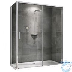 Душевое ограждение ABBER Komfort 160x90 AG93160-S92 профиль хром, стекло прозрачное (без поддона)