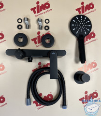 Смеситель для ванны Timo Anni 2714/03Y с аксессуарами (черный матовый)