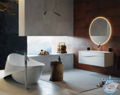 Тумба Aqwella Papyrus 120 белый  с раковиной Aqwella Elegance 120 