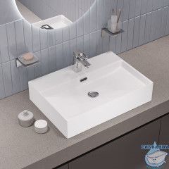 Умывальник накладной/подвесной, белый глянцевый, Bild, IDDIS, BILWS60i27