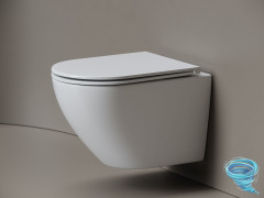 Унитаз подвесной безободковый Ceramicanova Whirl CN11007T с сиденьем быстросъемным Soft Close (микролифт)
