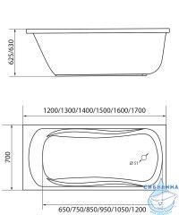 Акриловая ванна 1Marka Classic 150x70