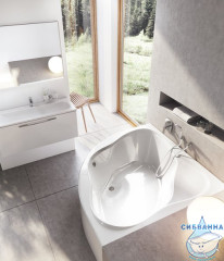 Акриловая ванна Ravak NewDay 140x140 с ножками