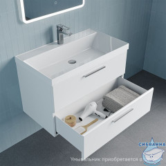Тумба подвесная, 80 см, белый, Слайд Икс (Slide X), IDDIS, SLX80W0i95 подходит умыв. 4518000i28