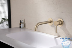 Смеситель для раковины встраиваемый Abber Wasser Kreis AF8112G (золото матовое)