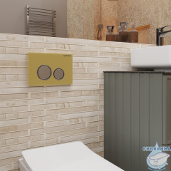 Кнопка смыва Charus Bagliore FP.330.YELLOW.10 желтое стекло