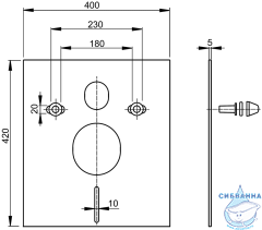 Звукоизоляционная плита Alcaplast для подвесного унитаза и биде с принадлежностями и колпачками (белыми) M930