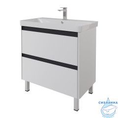 Тумба Dreja Luxury plus 80 с раковиной  Luxury 80  белый матовый