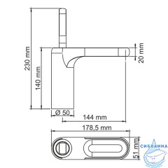 Смеситель для раковины Wasserkraft Kammel 1803 (без донного клапана)(хром)