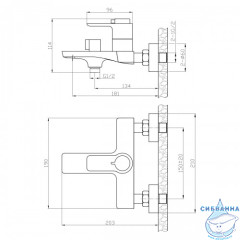 Смеситель для ванны термостатический Rossinka  RS50-31 (хром)