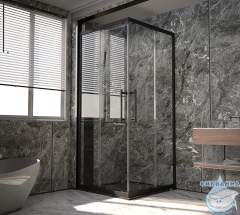 Душевое ограждение Veconi Premium Trento 120x80 профиль черный, стекло прозрачное PTC20-B-12080-01-C4 (без поддона)