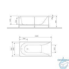 Ванна акриловая 150х70 см AM.PM Spirit W72A-150-070W-A2