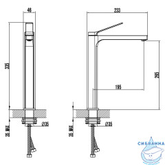 Cмеситель для раковины Azario Vise AZ-VQQ168R30C (хром)