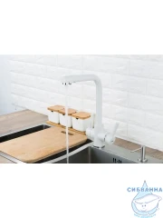 Смеситель кухни Frap F4352-8 (белый матовый)