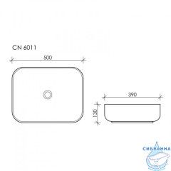  Раковина на столешницу 50 см Ceramicanova Element CN6011