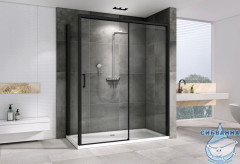 Душевое ограждение ABBER Komfort 120x90 AG93120B-S92B профиль хром, стекло прозрачное (без поддона)