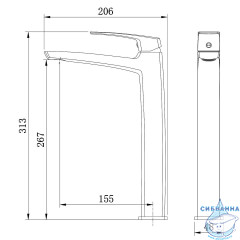 Смеситель для раковины Azario Conda AZ-K9011GR (графит)