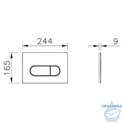 Инсталляция Vitra с кнопкой смыва в комплекте с безободковым унитазом Vitra Mia Round  c сиденьем Soft close (микролифт) 9873B003-7201