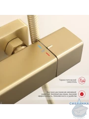 Душевая система Raglo 320 1 режим R22.26.03 (сатин золотой)