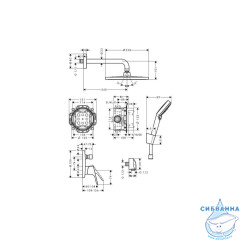 Душевая система Hansgrohe Crometta S 240 1 режим 27958000 (хром)