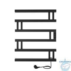 Полотенцесушитель электрический Indigo Muza (с таймером) 50х60 черный муар (с возможностью скрытого подключения, подключение R)