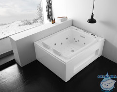 Акриовая ванна Gemy G9268 Milk SPA 185х150 с гидромассажем