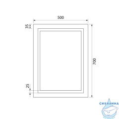 Зеркало с подсветкой и термообогревом, 50 см, Zodiac, IDDIS, ZOD50T0i98