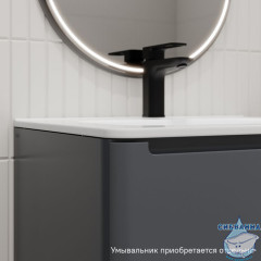 Тумба подвесная, 60 см, темно-серый, Edifice, IDDIS, EDI60D0i95 подходит умыв. 0106000i28