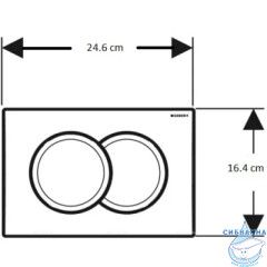 Инсталляция Geberit Duofix Delta 458.149.21.1 с клавишей Delta01 (хром глянцевый)