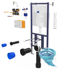 Инсталляция Loranto 4501 в комплекте с унитазом Grossman GR-4455SQ c сиденьем Soft close (микролифт) 