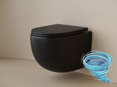 Унитаз подвесной безободковый Ceramicanova UP Rimless CN4007MB с сиденьем быстросъемным Soft Close (микролифт)