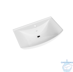 Тумба напольная Aqwella Барселона 65 белый глянец с раковиной Стиль 66